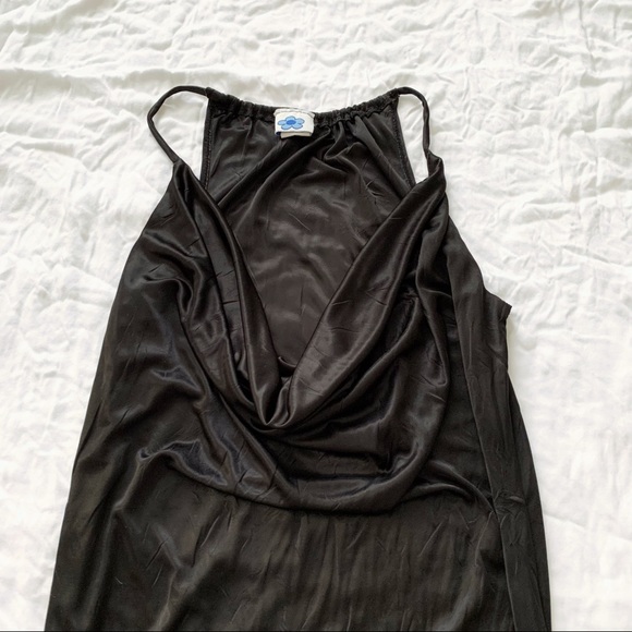 Y2K Vintage Cowl Neck Satin Top - Picture 2 of 4